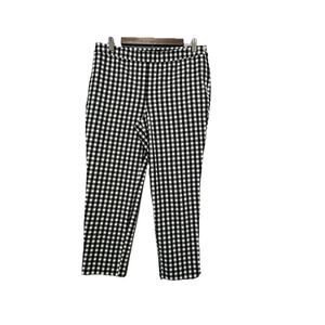 Talbots Woman’s Black White Gingham Plaid Chatham Ankle Pants Size 10P Petite